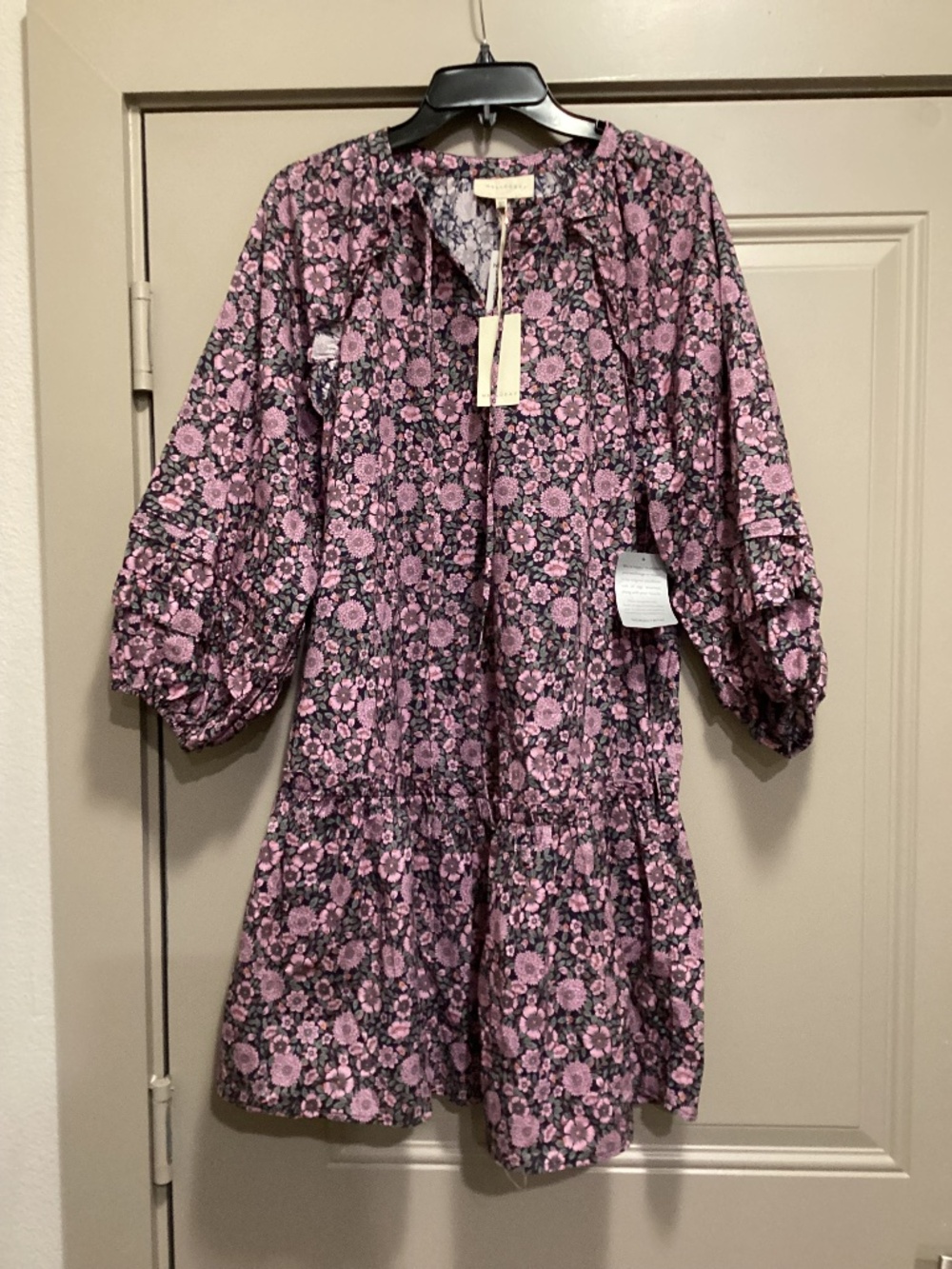 MELLODAY Floral Poplin Shift Dress, size L - Picture 1 of 9